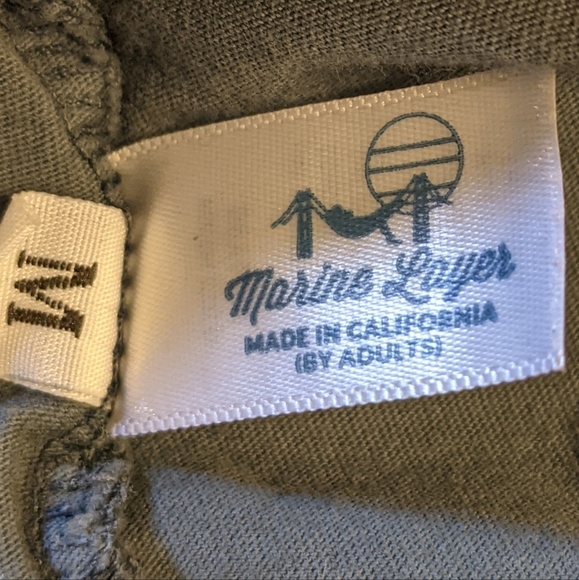 Marine Layer Moss Green Long Sleeve Cotton/Modal Baselayer Shirt Women's Size M - Picture 5 of 5